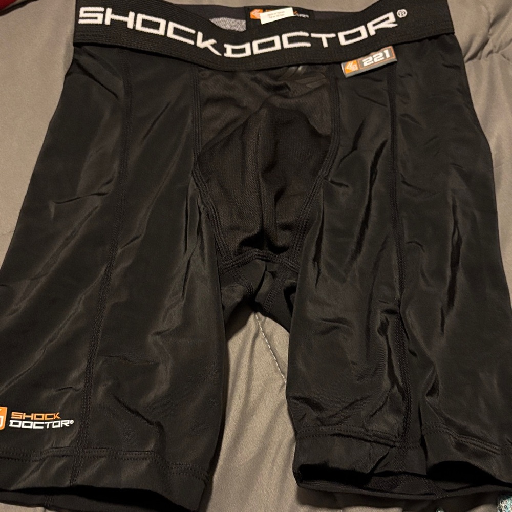 Shock Doctor Kids Black Compression Shorts